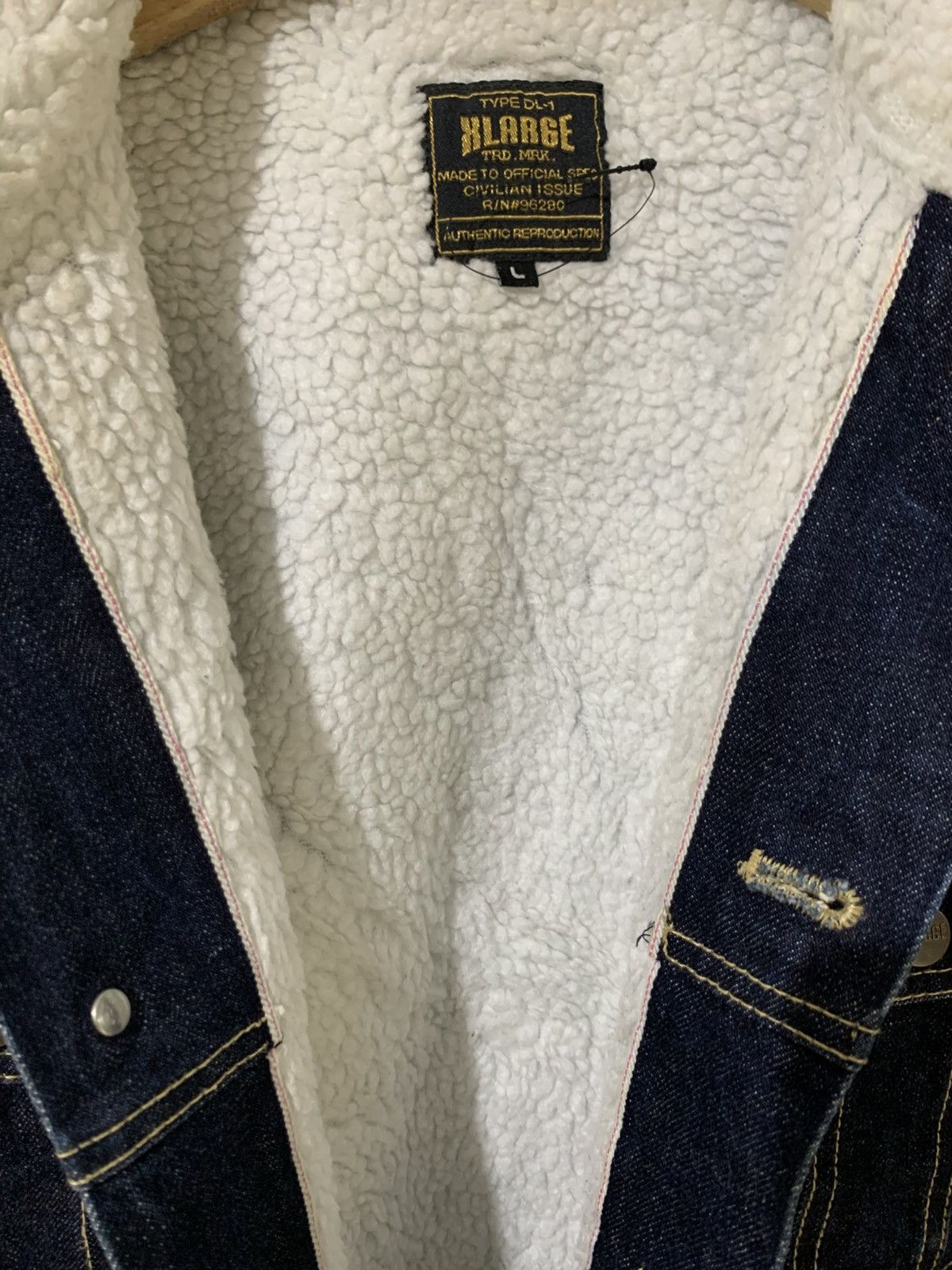 Xlarge Vintage XLarge beautiful silhouette selvedge denim jacket Size US L / EU 52-54 / 3 - 9 Thumbnail