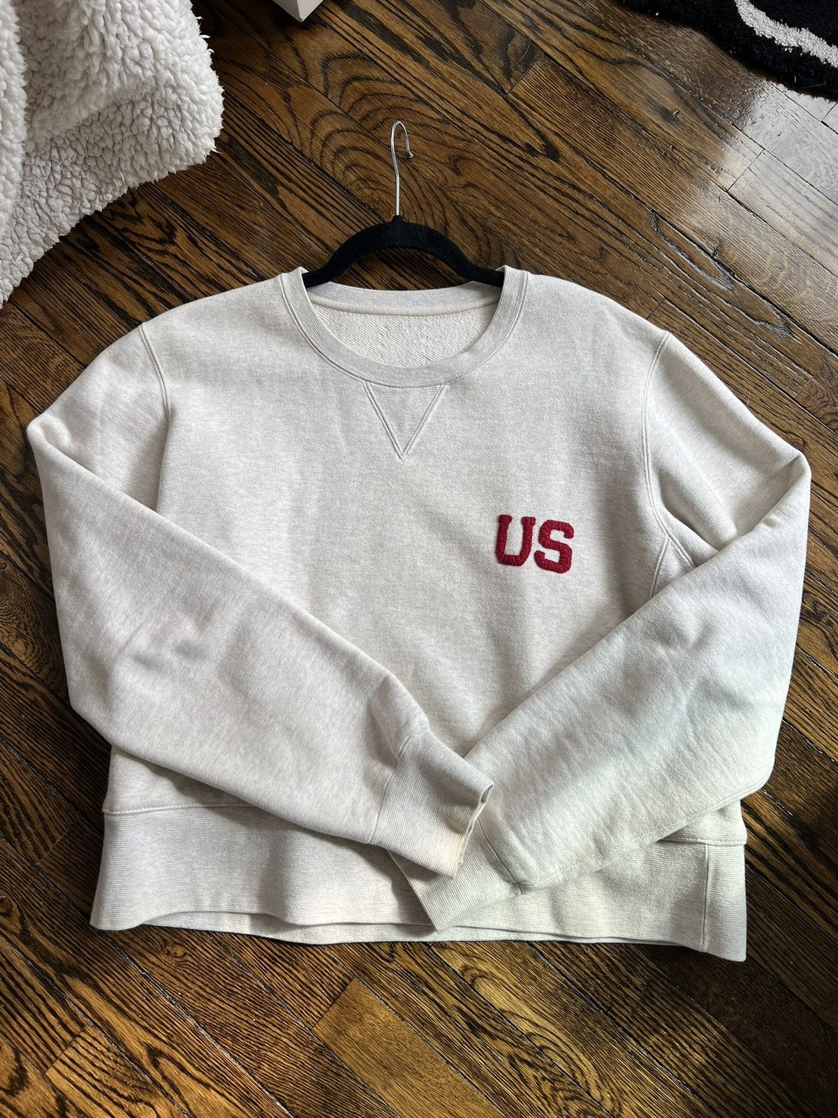 Visvim Oatmeal Crewneck College Sweatshirt, size 5 CUSTOM CROP Size US L / EU 52-54 / 3 - 10 Thumbnail