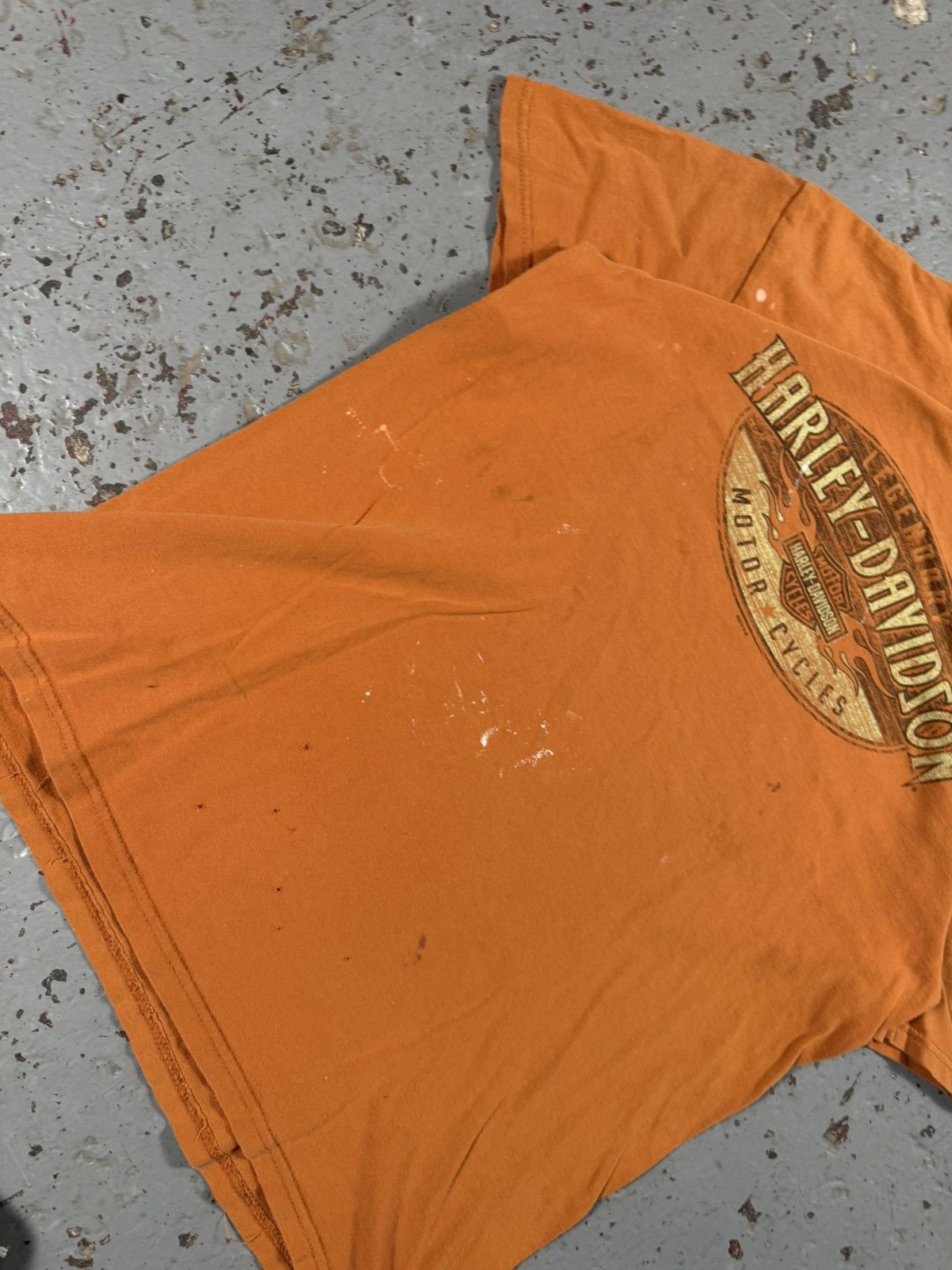 Harley Davidson Distressed Sun Faded Burnt Orange Harley Davidson Tee Size US M / EU 48-50 / 2 - 3 Thumbnail
