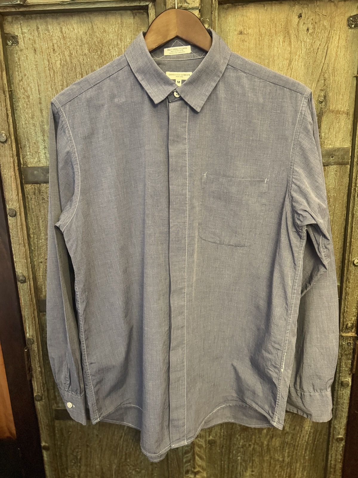 Engineered Garments Short Collar Shirt in Navy Blue Size US M / EU 48-50 / 2 - 1 Thumbnail