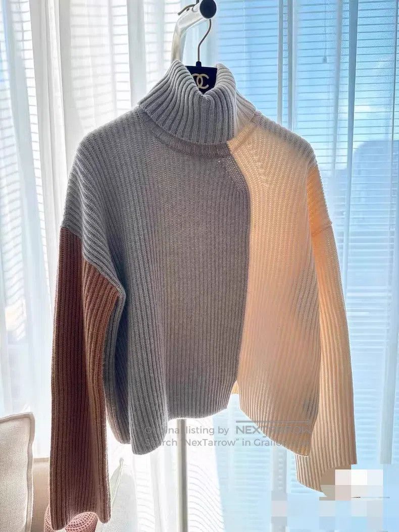 Loro Piana Loro Piana Color Block Irregular Cashmere Sweater Size XS / US 0-2 / IT 36-38 - 6 Thumbnail