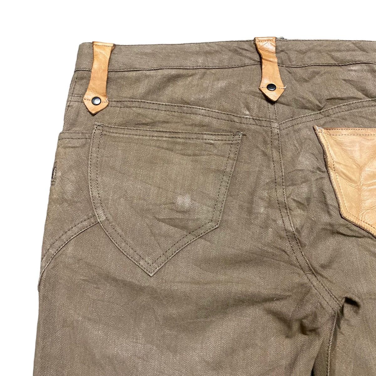 Japanese Brand Japanese Brand Gtreat Leather Trimmed Cargo Flare Pants Size 30" / US 8 / IT 44 - 11 Thumbnail