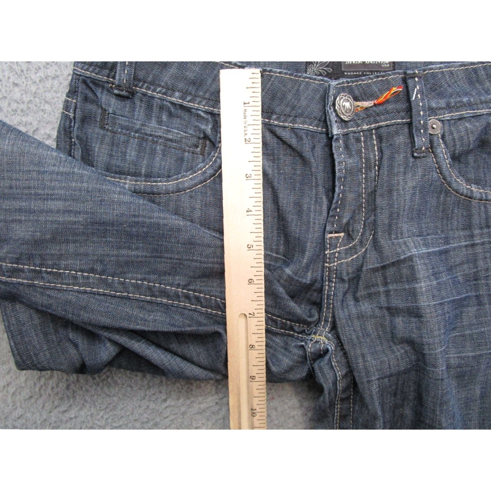 Denime MEK Voyager Jeans Denim Women's 27x34 Blue Straight Casual READ 30x31 Size 27 Womens Jeans MEK Voyager Denim Blue 27 Size 27" / US 4 / IT 40 - 7 Thumbnail