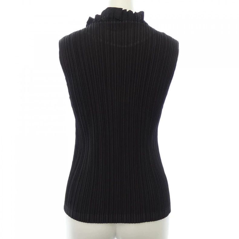 Issey Miyake Issey Miyake size:3 Black ruffled collar top Size XS / US 0-2 / IT 36-38 - 2 Thumbnail