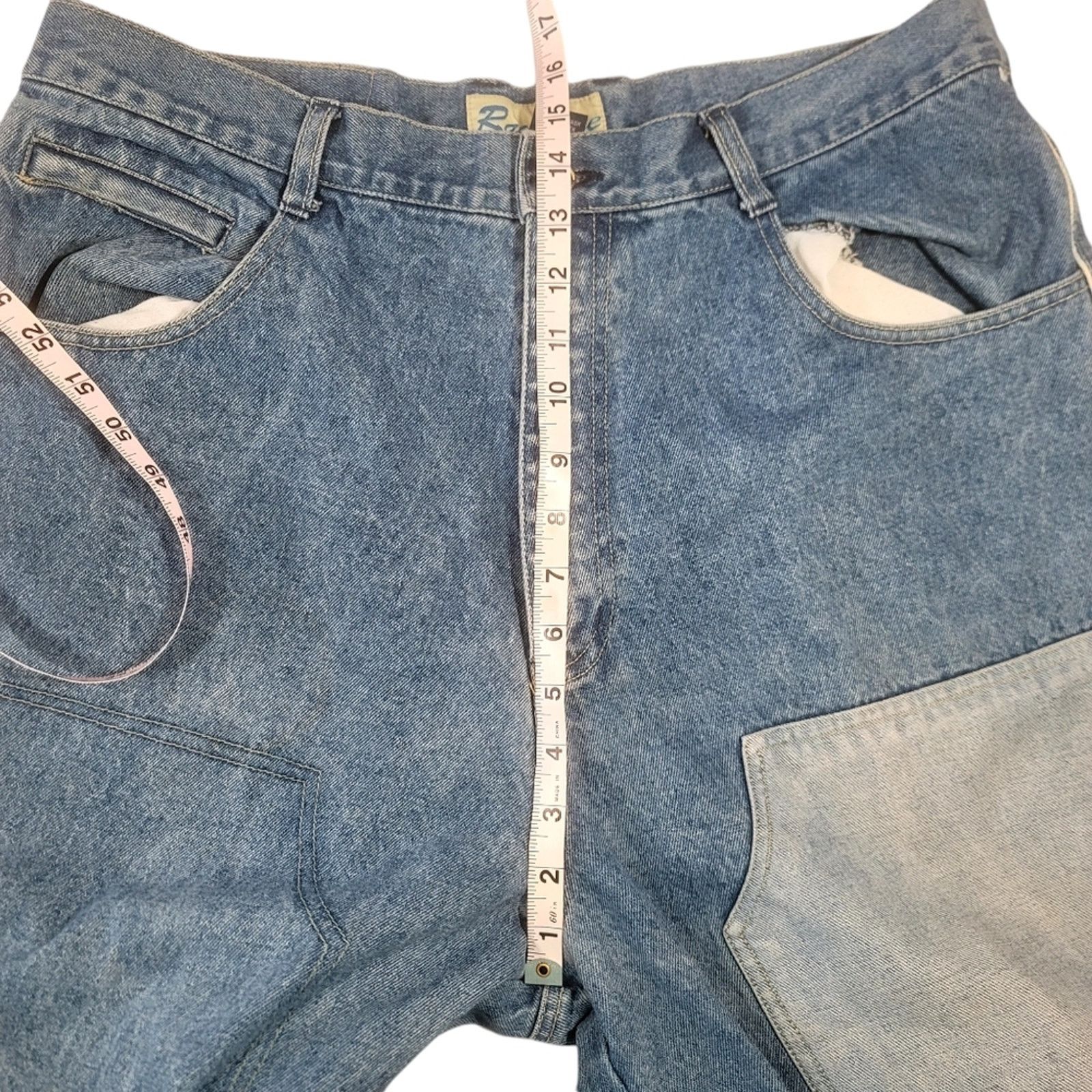 Vintage Vintage Raw Blue Patchwork Baggy Hip Hop Y2K jeans sz 38x32 Size US 38 / EU 54 - 14 Thumbnail