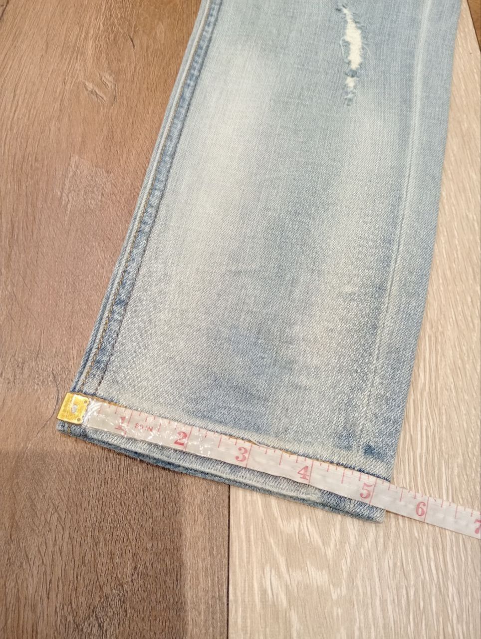 Number (N)ine NUMBER NINE JAPAN DISTRESSED LIGHT BLUE STRETCH DENIM PANTS Size US 30 / EU 46 - 17 Thumbnail