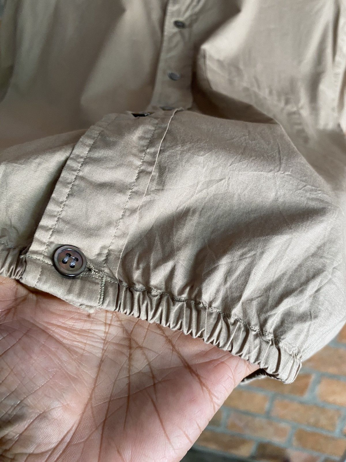 Zucca Zucca Brown Puff Sleeve Button-Front Shirt with Ruched Hem Size M / US 6-8 / IT 42-44 - 13 Thumbnail