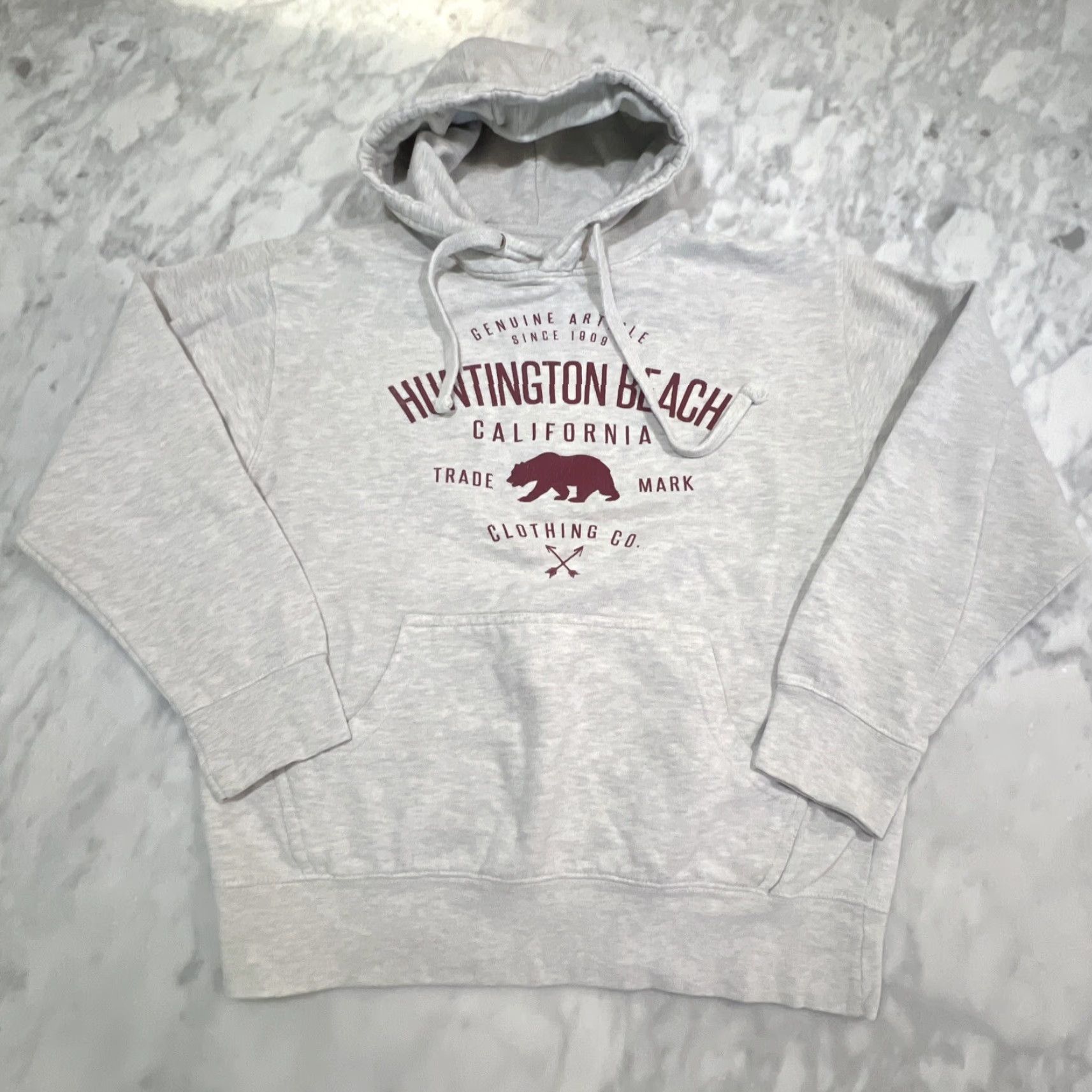Vintage Huntington Beach Sweatshirt Men’s Medium Hoodie Front Pocket Grey California Size US M / EU 48-50 / 2 - 3 Thumbnail