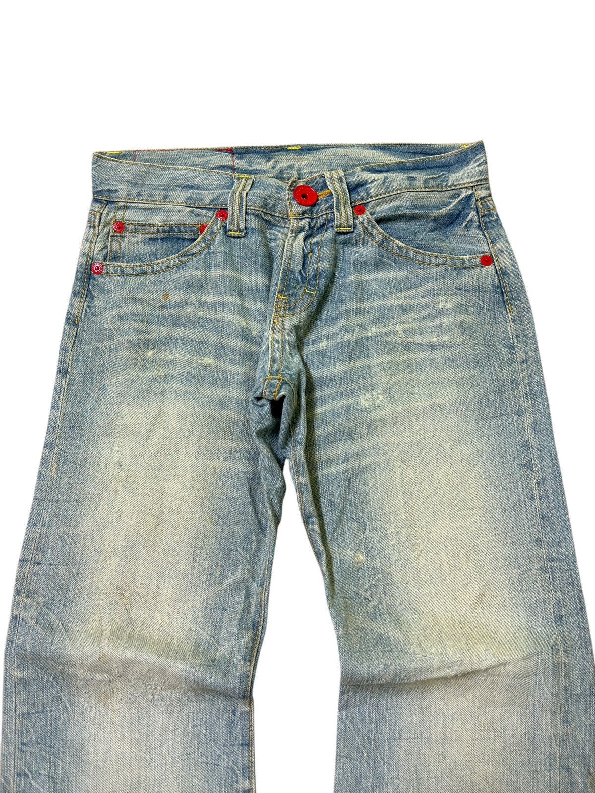 Japanese Brand Vintage COCOLULU Printed logo Distressed Acid Wash Denim Size US 31 - 3 Thumbnail