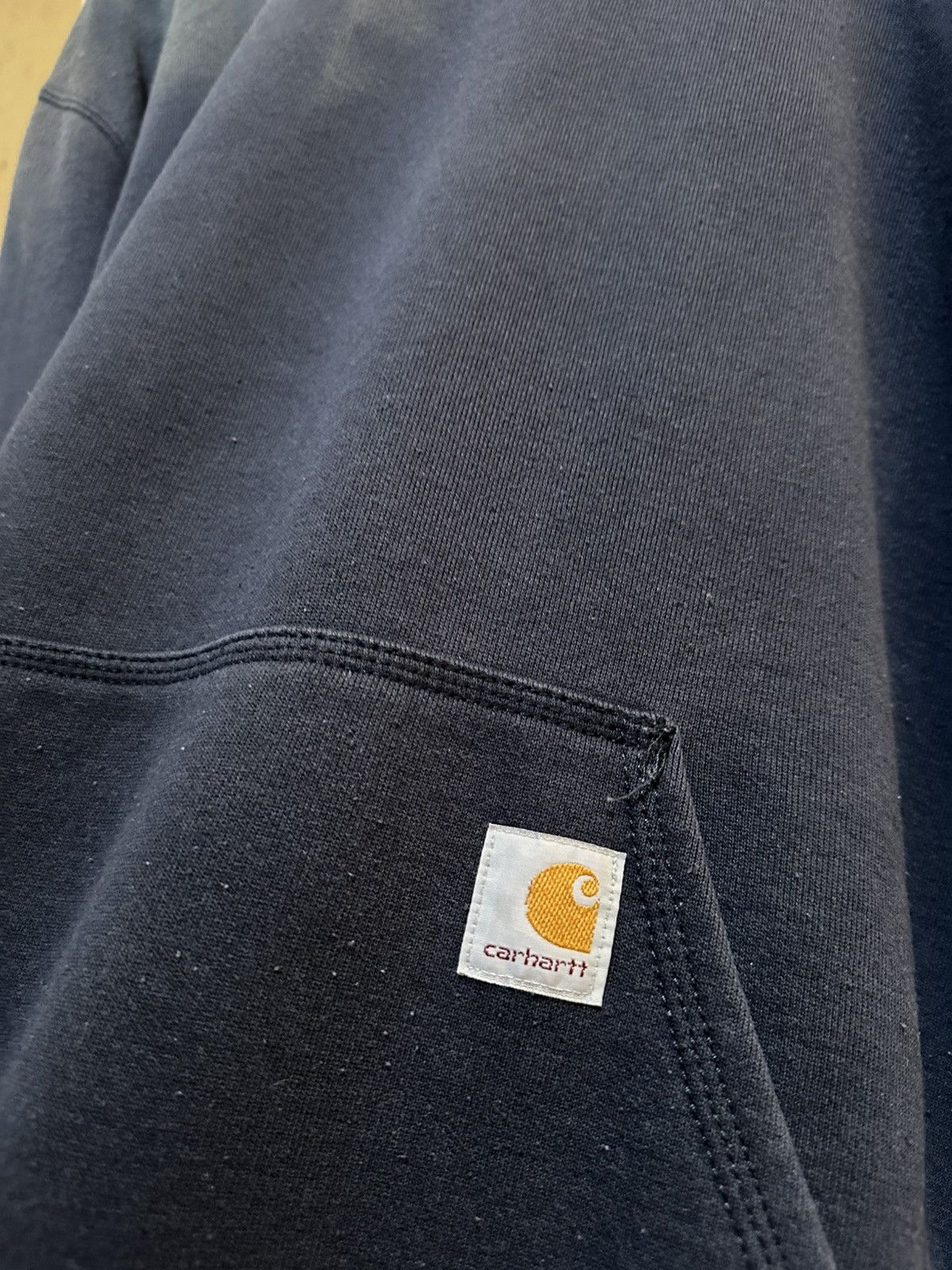 Carhartt × Vintage faded distressed Carhartt Navy Hoodie XXL Size US XXL / EU 58 / 5 - 4 Thumbnail