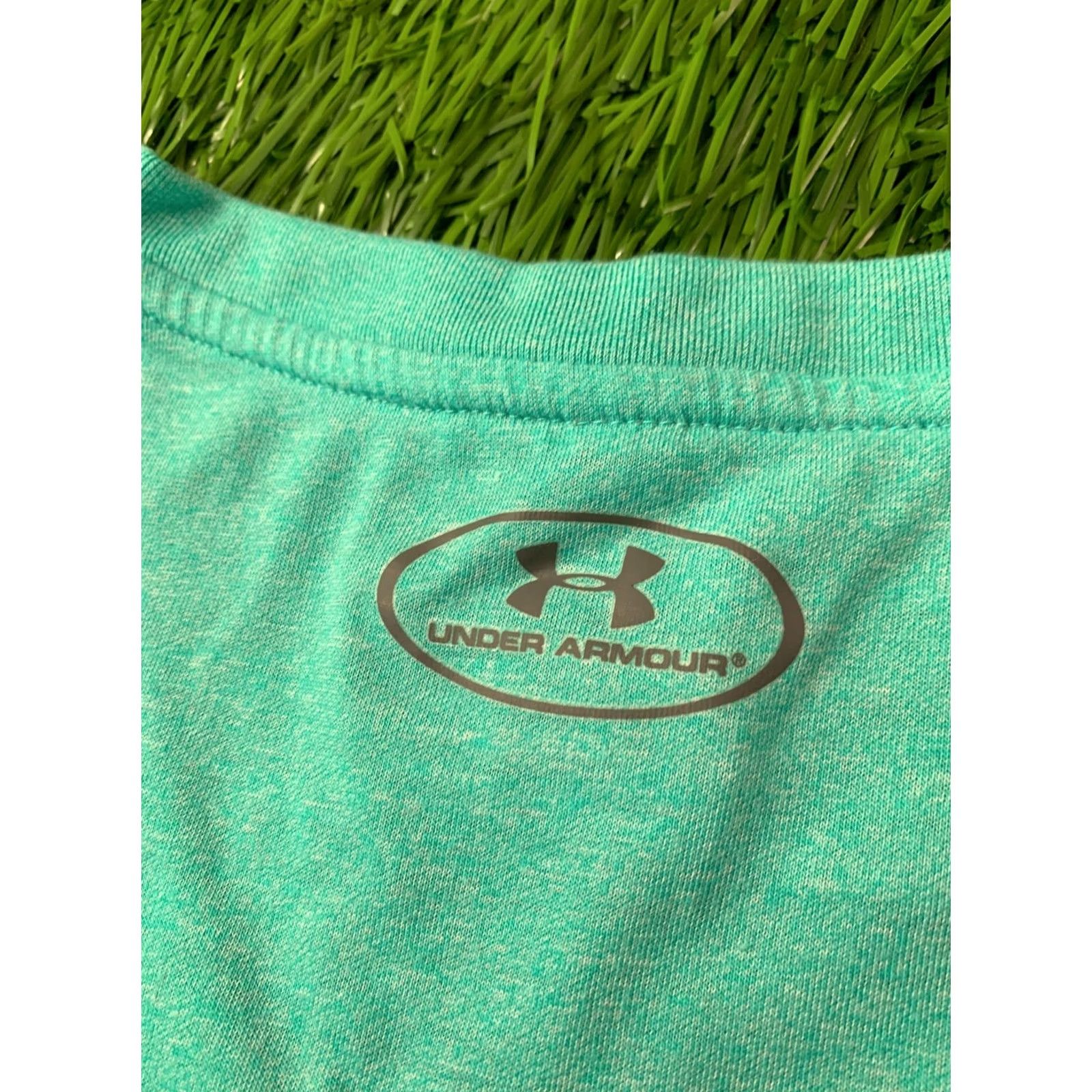 Under Armour UNDER ARMOUR WOMEN Threadborne TRAINING SHIRT Jersey T-Shirt XL Mint and Black Regular Short Sleeve Running Shirt Women 90s-Run Size XL / US 12-14 / IT 48-50 - 8 Thumbnail