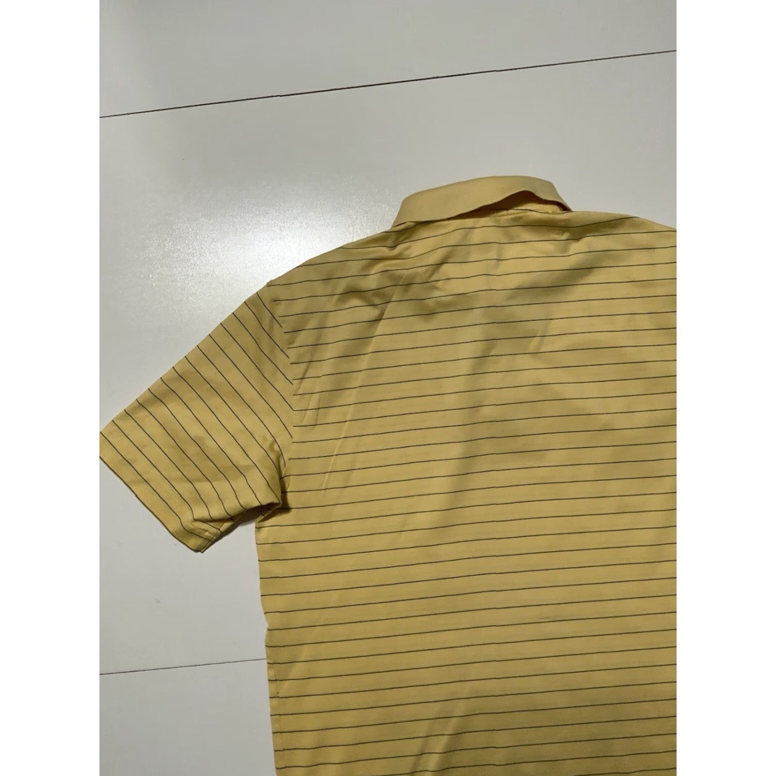 Nike VINTAGE Nike Tiger Woods Collection Striped TW Golf Fit Dry Polo Shirt M Men Yellow Polo Size US M / EU 48-50 / 2 - 4 Thumbnail