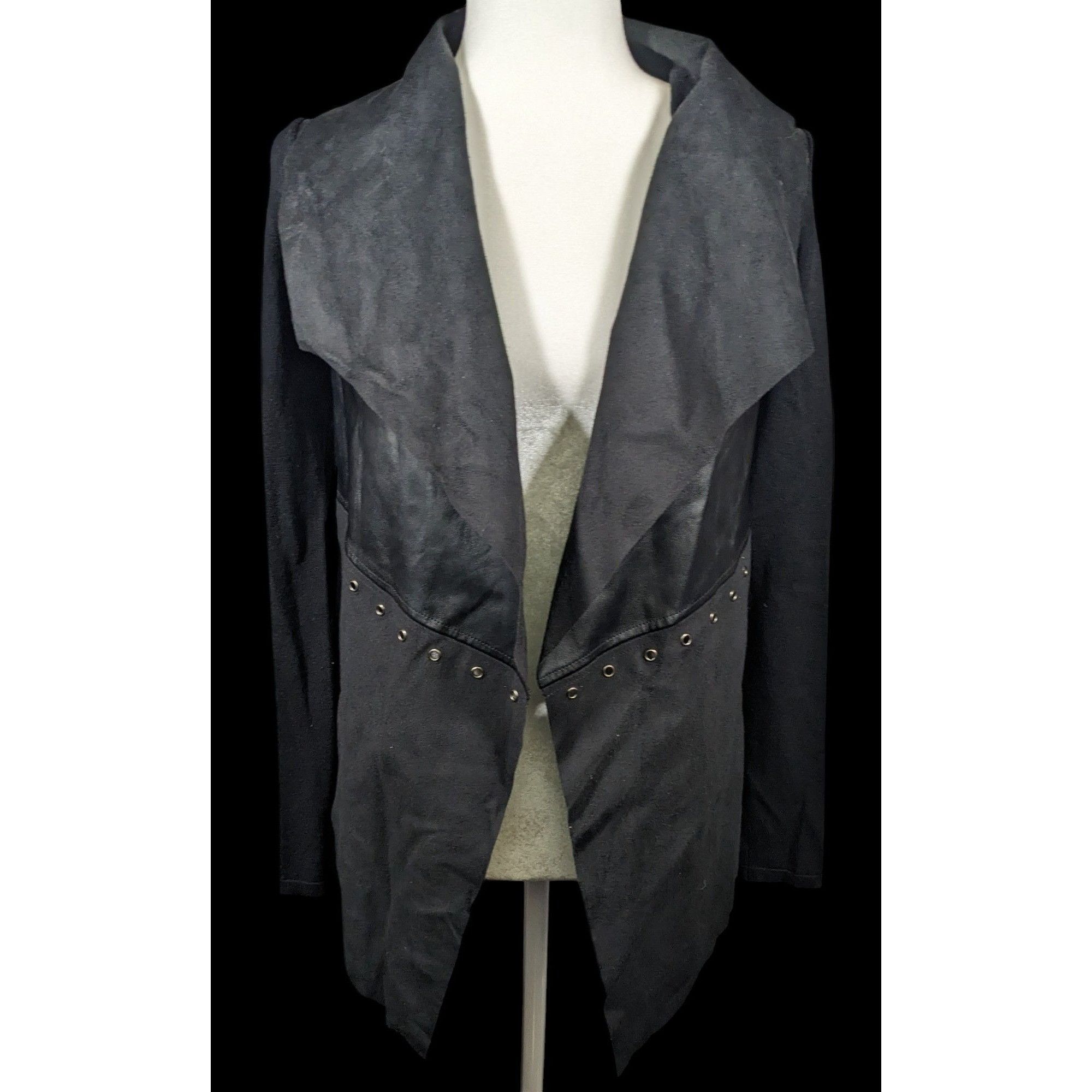 Other Cliche Gothic Faux Suede Grommet Accent Cardigan Size S / US 4 / IT 40 - 1 Thumbnail