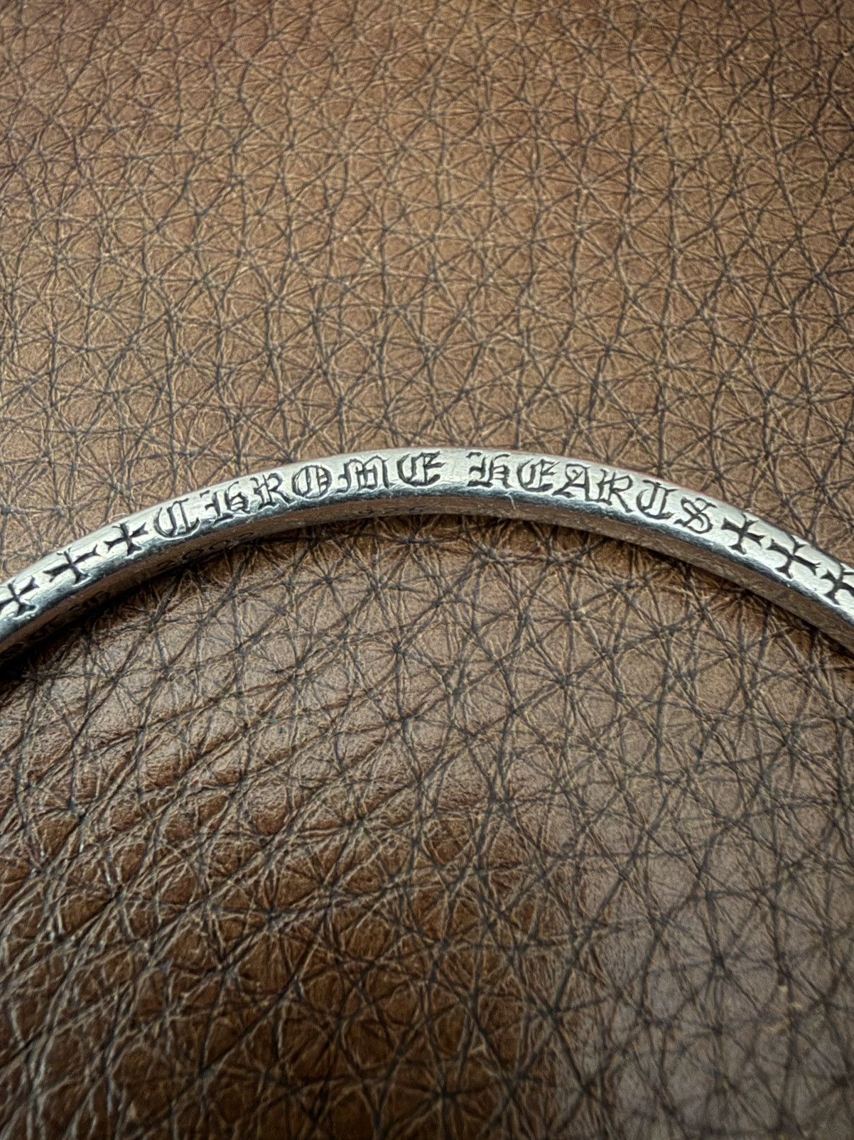 Chrome Hearts Chrome Hearts NTFL Silver Bangle Bracelet Size ONE SIZE - 3 Thumbnail