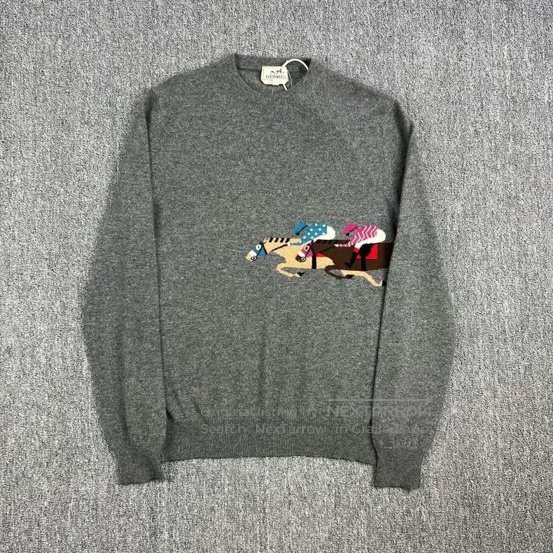 Hermes Hermes Horse racing cashmere knit sweater Size M / US 6-8 / IT 42-44 - 1 Thumbnail