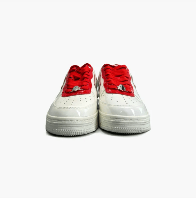 Bape A Bathing Ape Bapesta Low White Red Sneakers Size US 10 / EU 43 - 7 Thumbnail