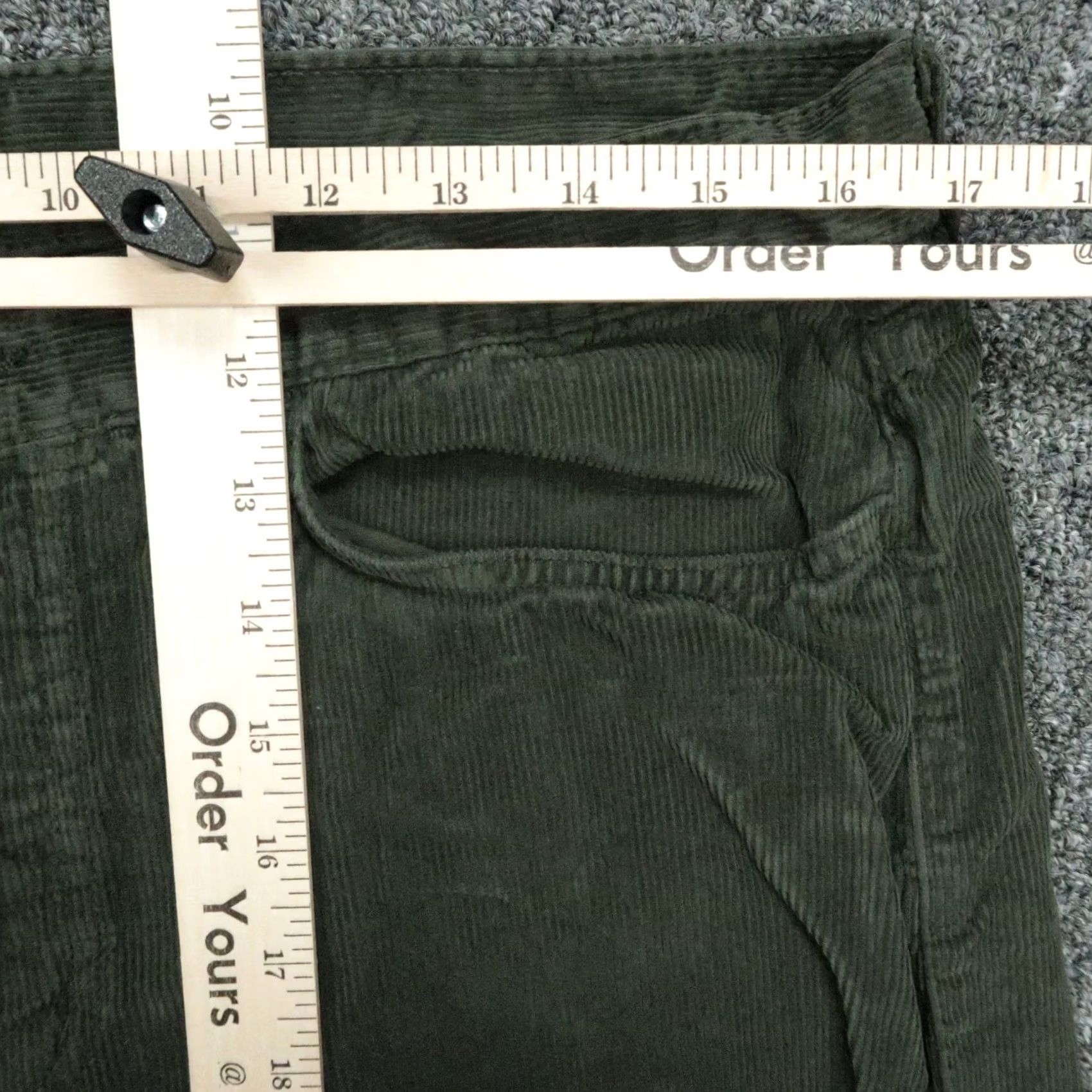 Sid Mashburn Sid Mashburn Green Corduroy Pants Mens 34x27 5 Pocket Flat Front Straight Cord Size US 34 / EU 50 - 7 Thumbnail