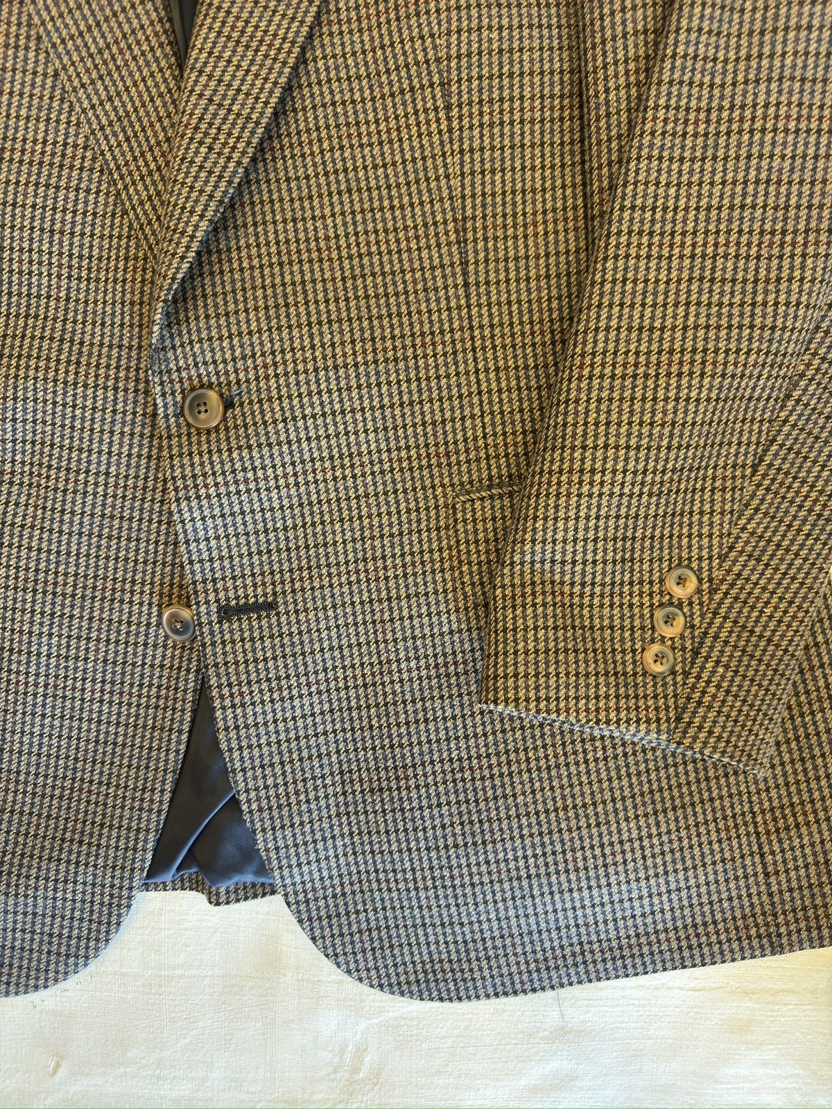 Burberry Burberrys’ Made in USA Vintage Subtle Multi Check Jacket Size 44R - 2 Thumbnail