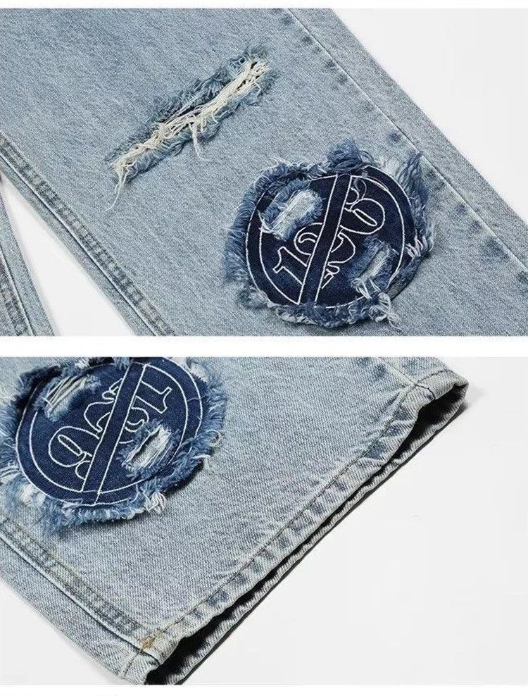 Vintage Vintage Patch Straight Jeans Size US 32 / EU 48 - 8 Thumbnail