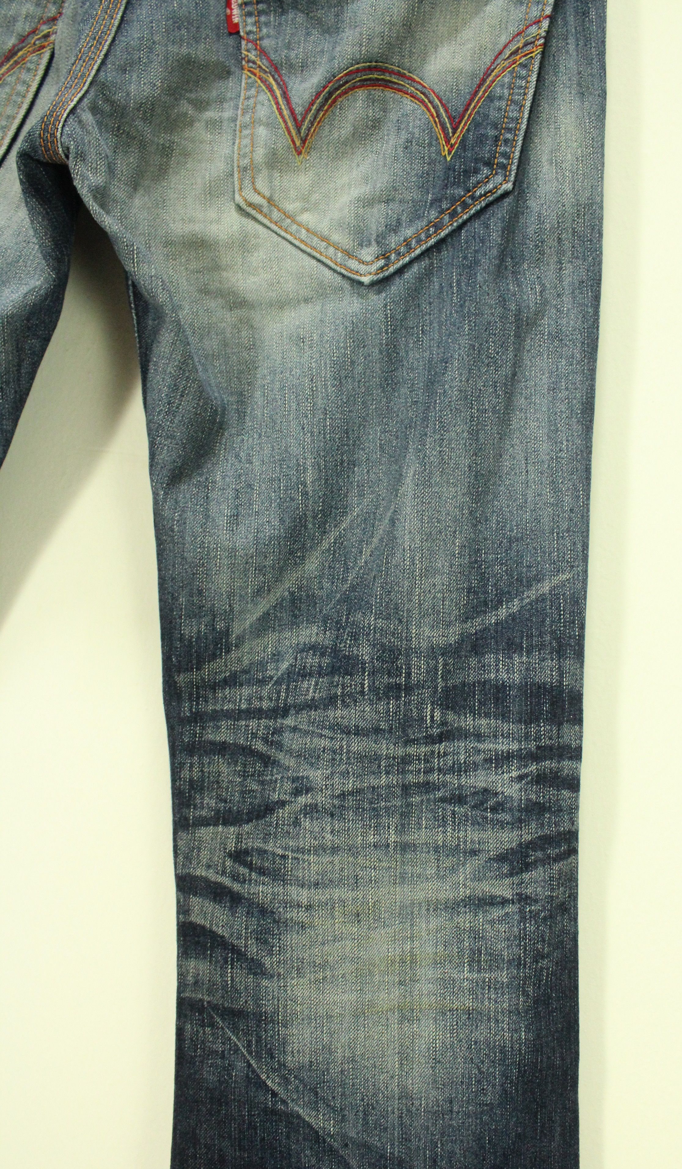 Edwin Flared Distressed EDWIN Denim Cowboy Bootcut Size US 30 / EU 46 - 11 Thumbnail