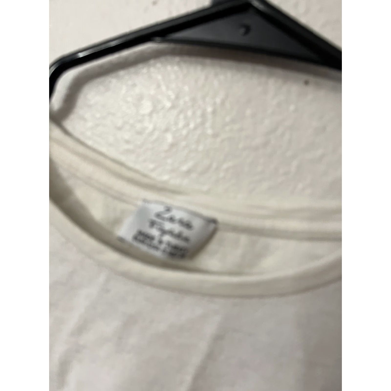 Zara ZARA Trafaluc T-Shirt Womens Small White Crew Neck Dolman Sleeve Basic Knit Short Sleeve Casual 90s? (but avoid false decade) Size S / US 4 / IT 40 - 2 Thumbnail