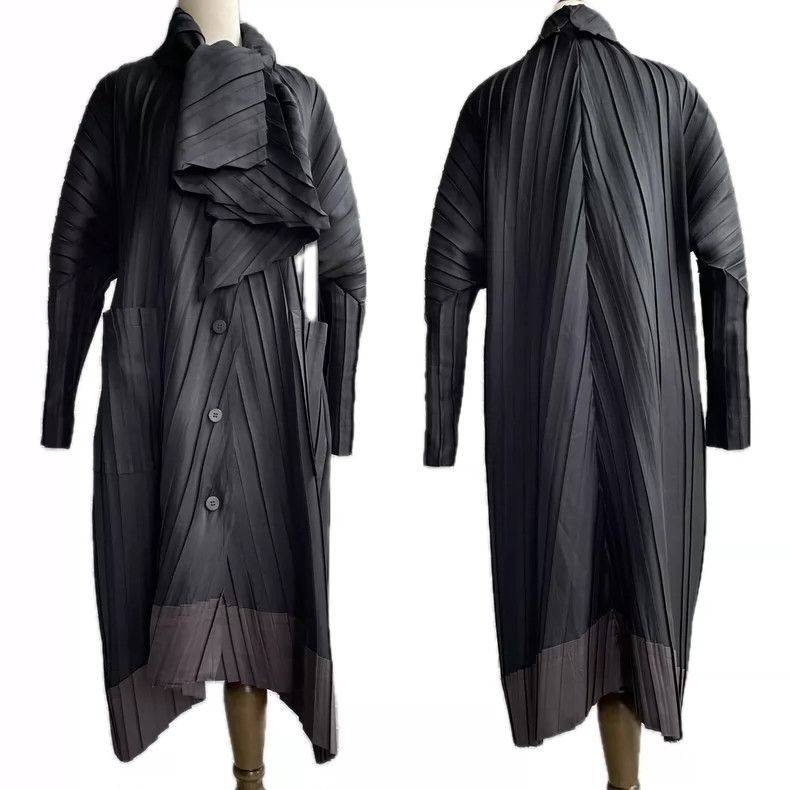 Issey Miyake Issey Miyake size:2 A coffee-black color-blocked mainline Size XS / US 0-2 / IT 36-38 - 4 Thumbnail