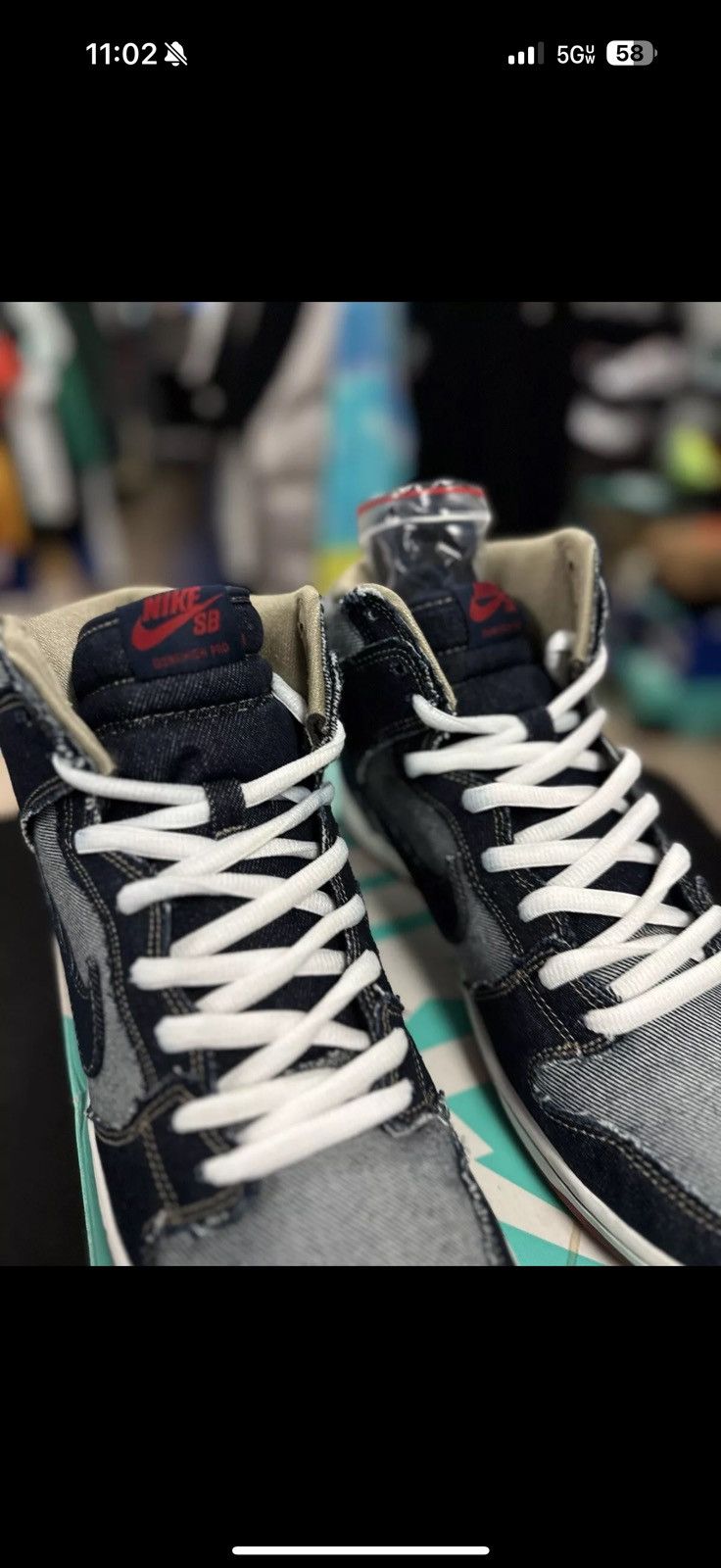 Nike Size 11 - Nike Reese Forbes x SB Dunk High Denim (881758-441 Size US 11 / EU 44 - 10 Thumbnail