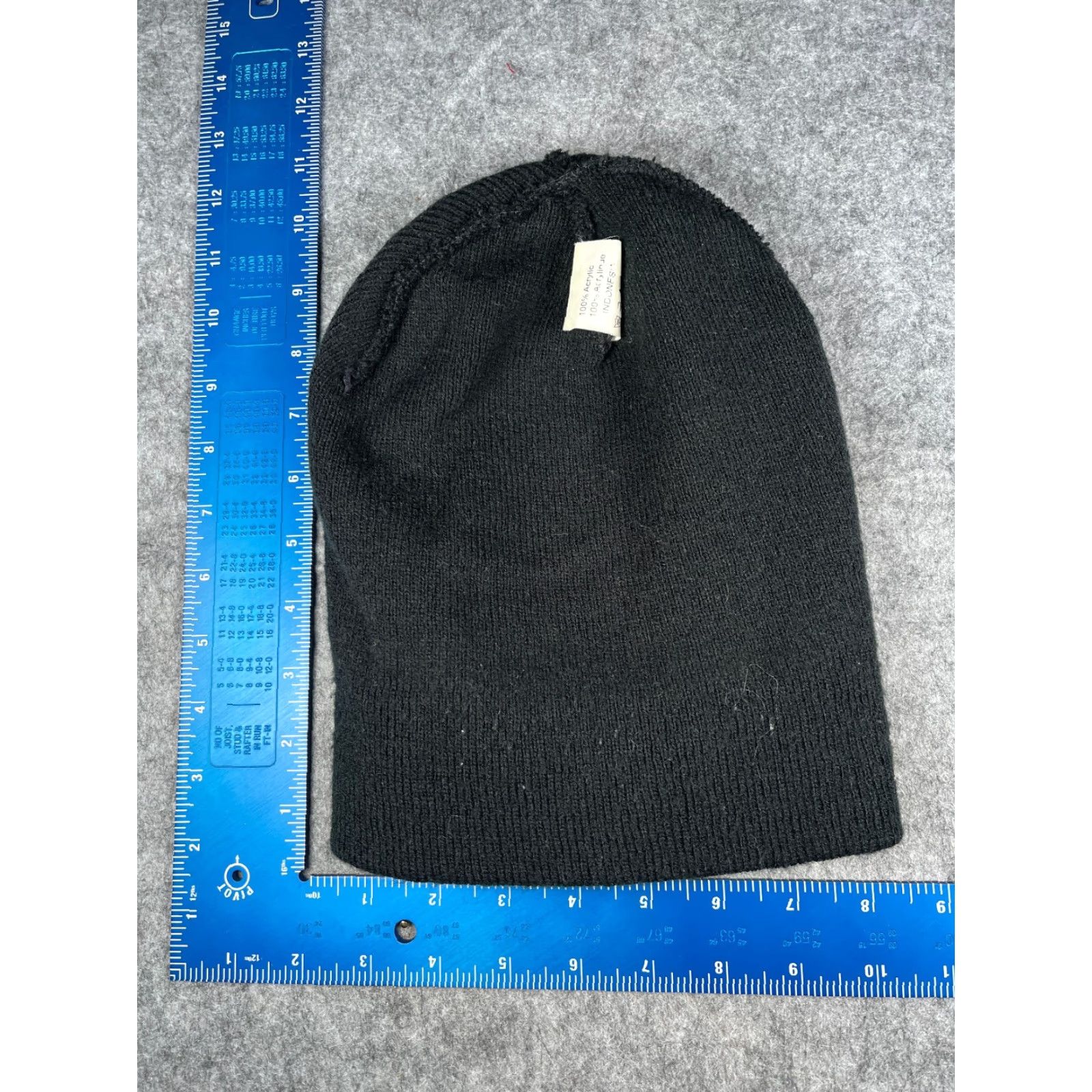 Vintage Crossland Beanie Adult One Size Black Knit Acrylic Hat/Cap, Casual, Workwear, Lightweight, Adjustable, Outdoor, Ski, Men Size ONE SIZE - 6 Thumbnail