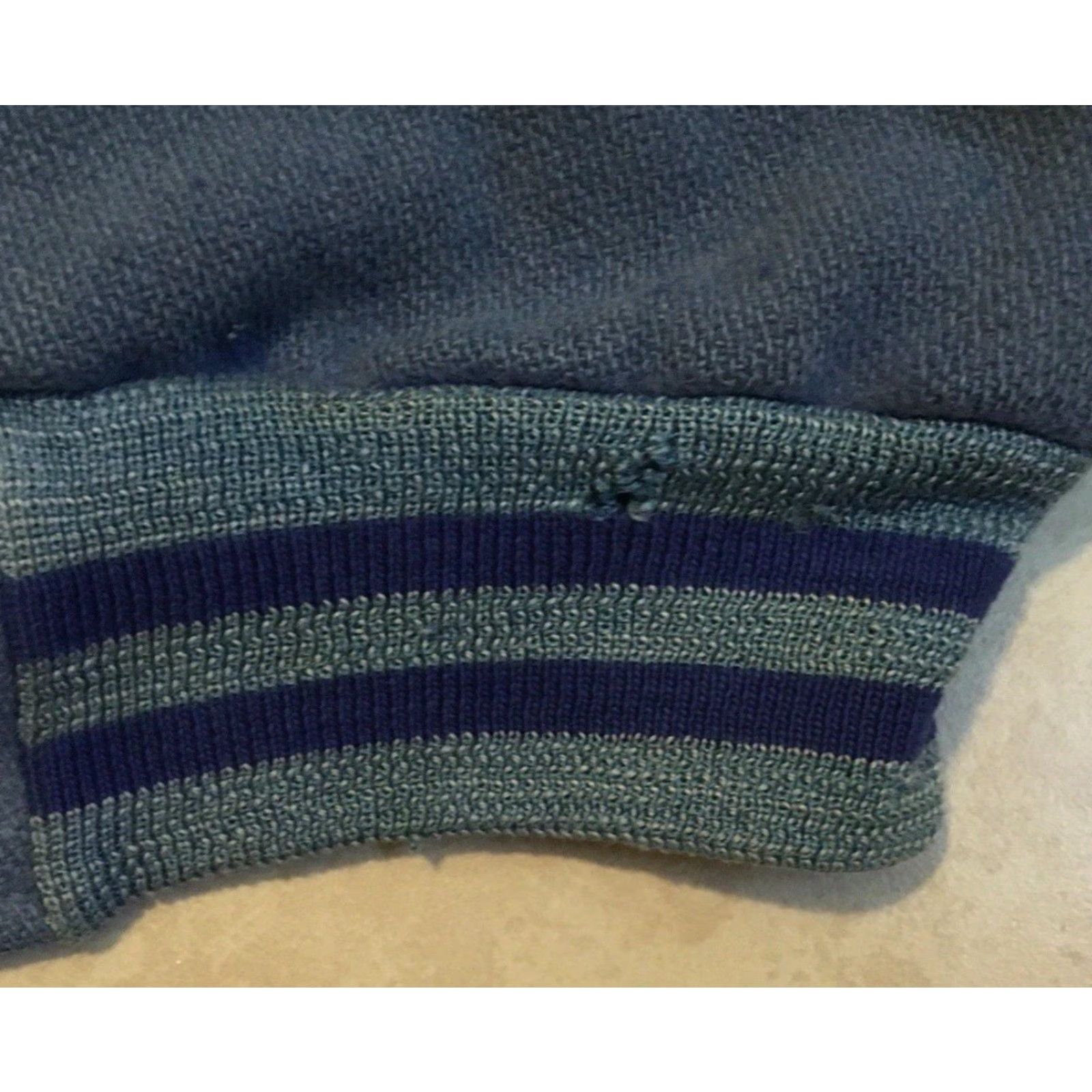 Vintage Vtg 60s Faded Varsity Letterman Jacket 36 USA Wool Blue Striped Bomber Jacket Mens 60s 70s Grunge Football Track PE University School California LSHS Size US XXS / EU 40 - 6 Thumbnail