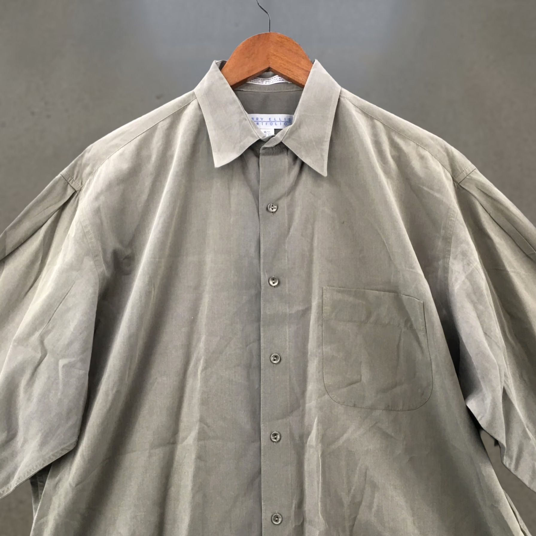 Sperry Perry Ellise Button-Up Shirt Top Mens 16 Green Cotton Dolman Long Sleeve Collar Shirt Size US L / EU 52-54 / 3 - 1 Thumbnail