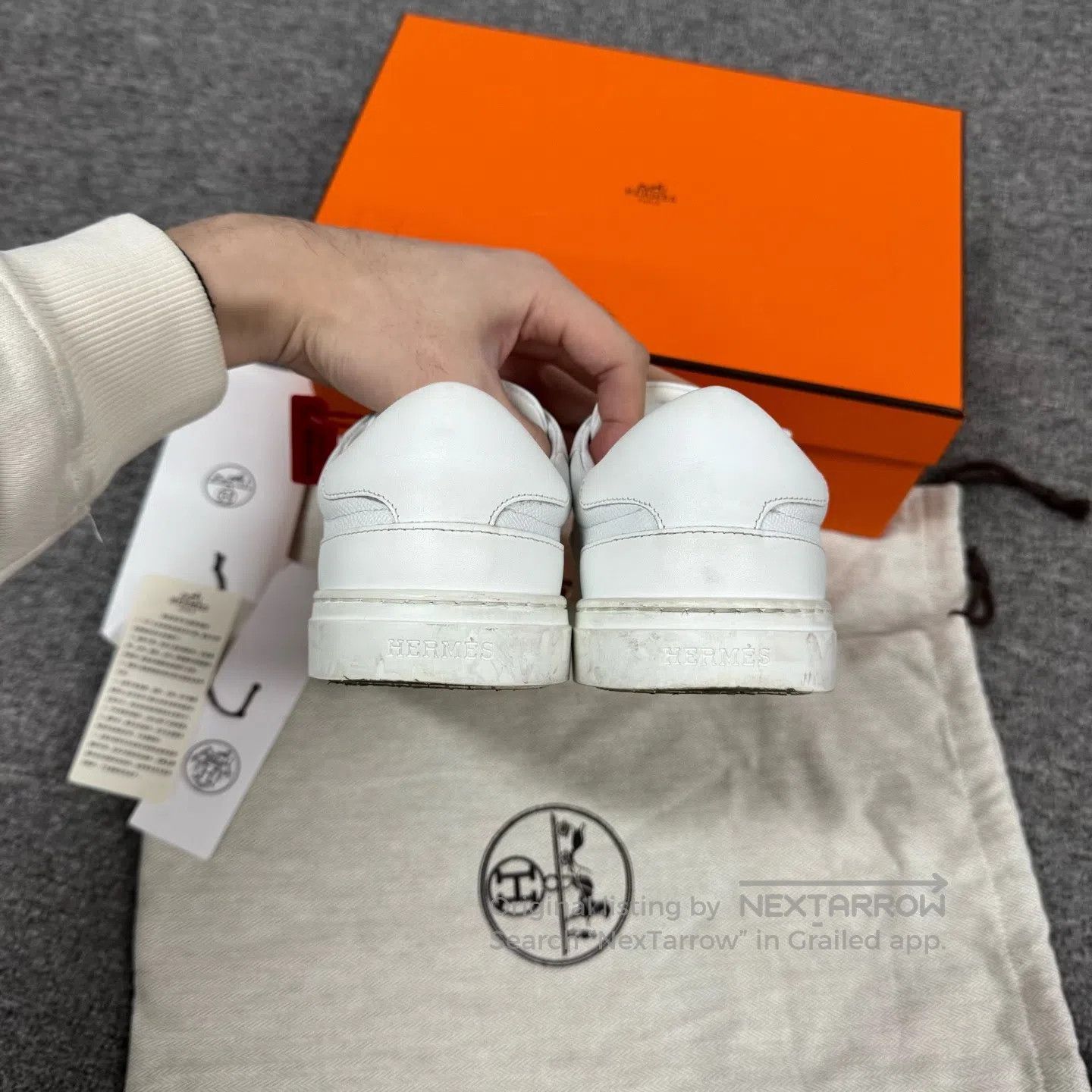 Hermes Hermes Litchi Pattern Thick-soled casual board shoes – per Size US 6.5 / IT 36.5 - 5 Thumbnail
