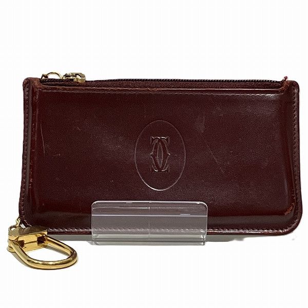 Cartier Cartier Cartier Must Bordeaux Leather Wallet Coin Case Leather Coin Case in Good Condition Size ONE SIZE - 1 Thumbnail