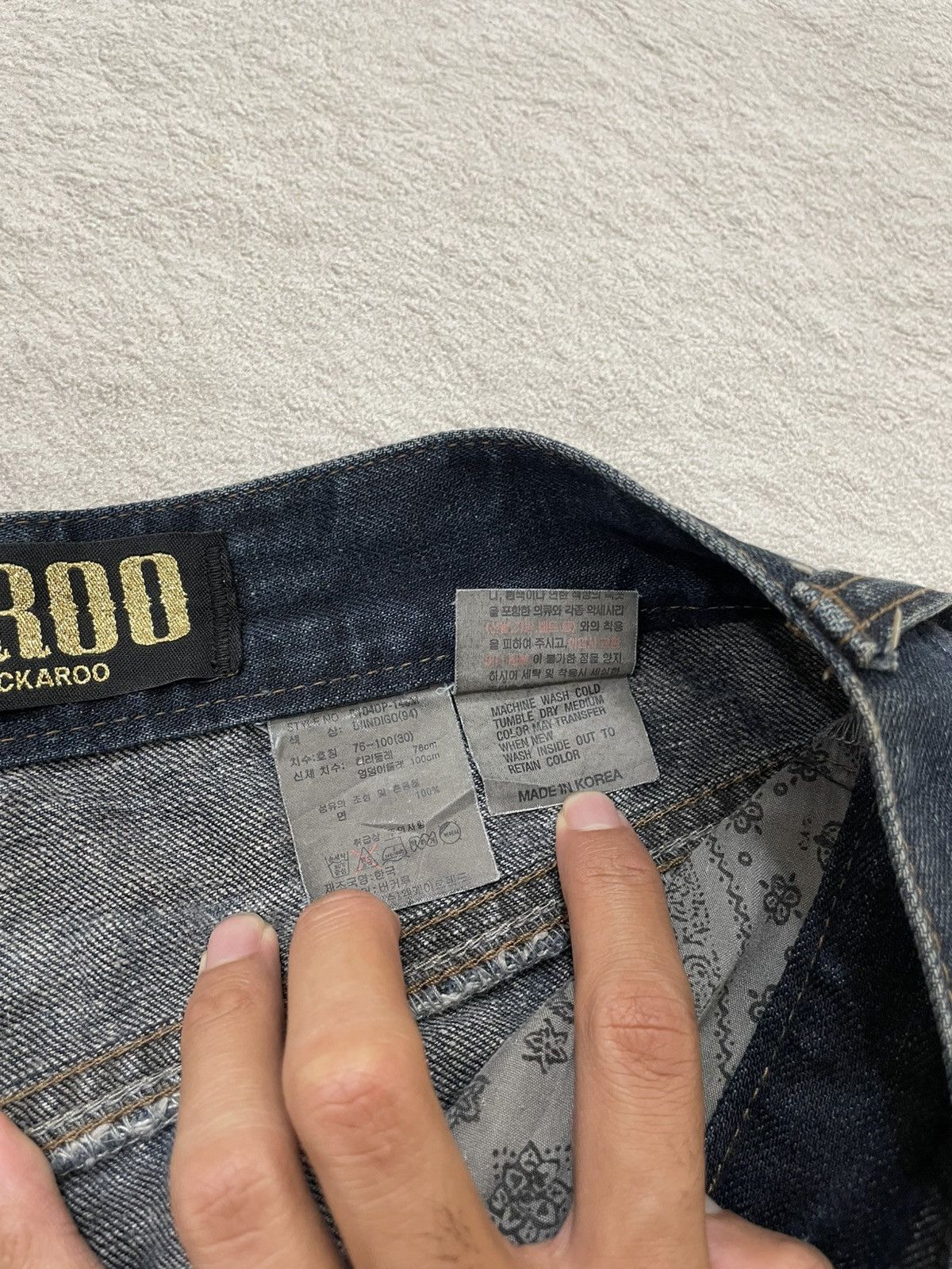 Japanese Brand 2000s Buckaroo Distressed Destroyed Denim Grunge Vkei Ifsix Size US 31 - 8 Thumbnail