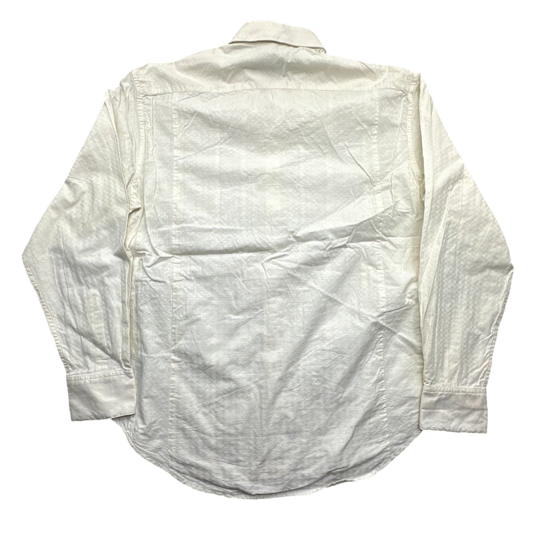 Robert Graham Robert Graham Long Sleeve Button Up Striped Mens Shirt XL White Textured Regular Fit Size US XL / EU 56 / 4 - 7 Thumbnail