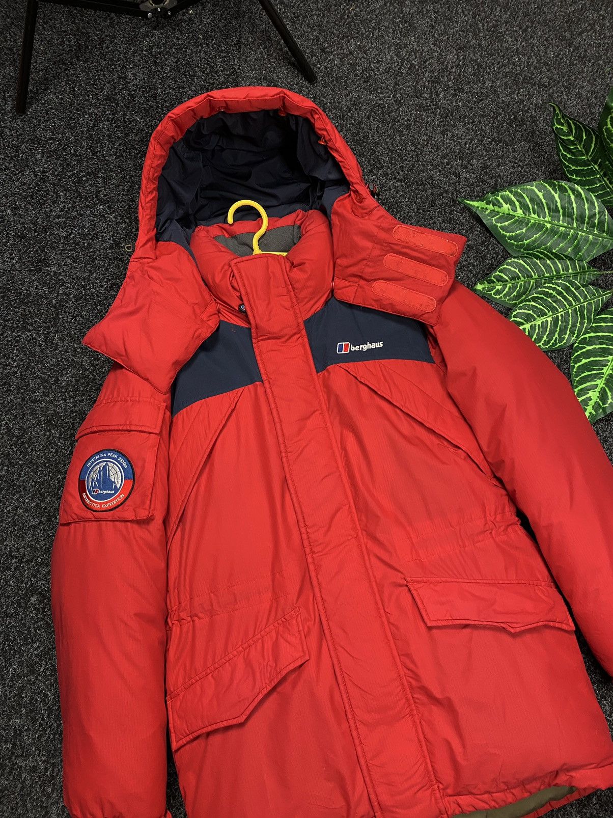 image of Down Jacket For Harsh Winter Berghaus Antarctica Expedition in Red, Men's (Size Small)