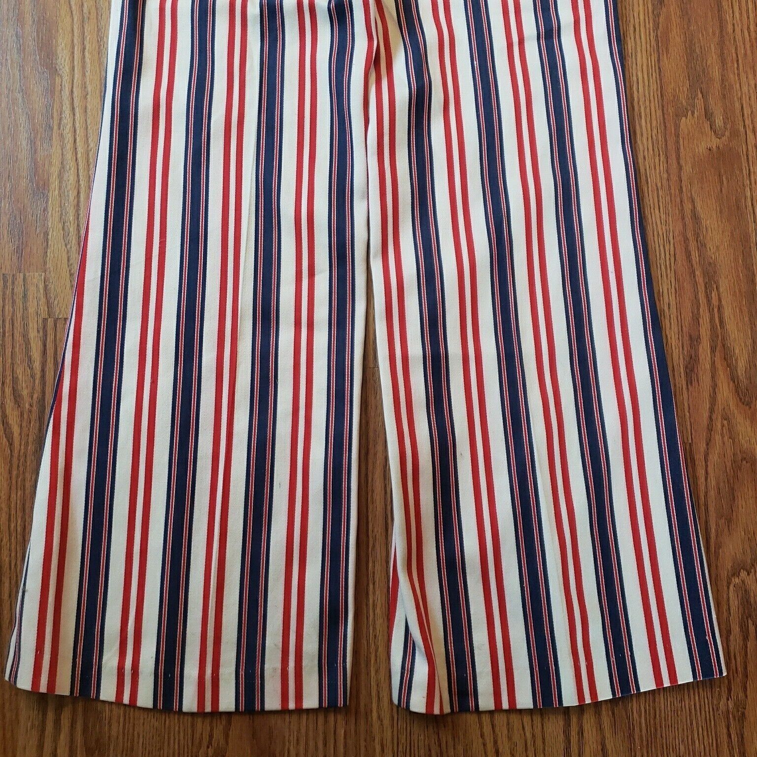 Vintage Master Prest Bell Bottom Pants 60s Wild Striped Trousers Wal Size US 30 / EU 46 - 7 Thumbnail