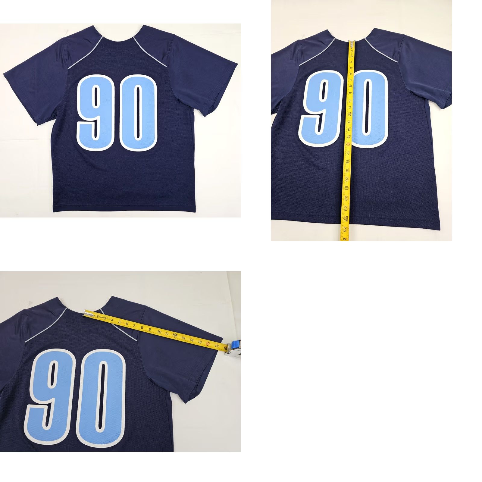 Nike VINTAGE Nike Bluegrass #90 Navy Blue Football Jersey Men M Dri-Fit Athletic Game V-Neck 90s Size US M / EU 48-50 / 2 - 8 Thumbnail