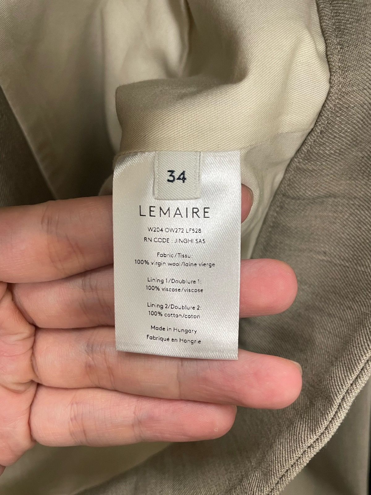 Lemaire Lemaire 20AW Wool Short Fit Jacket Size XS / US 0-2 / IT 36-38 - 5 Thumbnail