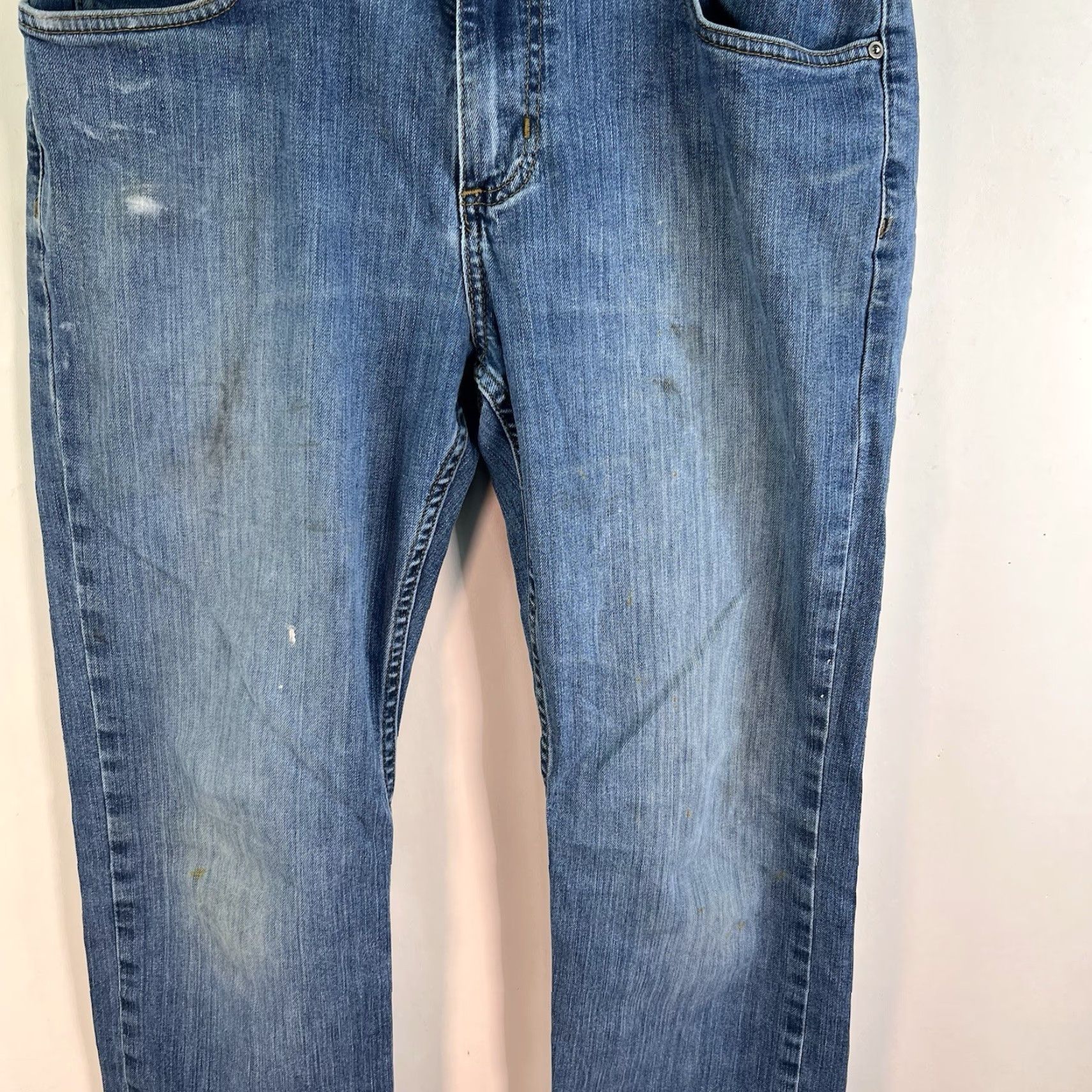 Carhartt VINTAGE Carhartt Jeans Relaxed Fit Denim 5-Pocket Men 31 Regular Blue Distressed 90s BD2804 Mens Size US 31 - 3 Thumbnail