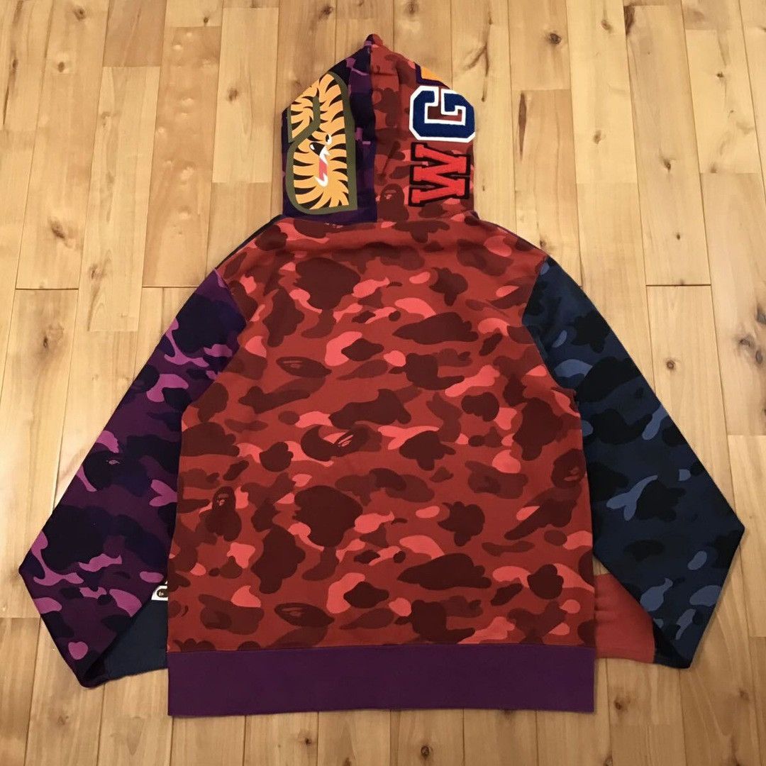 Bape BAPE Shark full zip hoodie crazy camo a bathing ape Size US XL / EU 56 / 4 - 2 Thumbnail