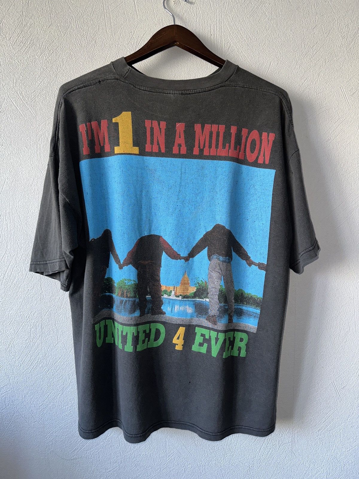 Vintage Vintage 1995 Million Man March Holy Day of Atonement Tee Size US L / EU 52-54 / 3 - 4 Thumbnail