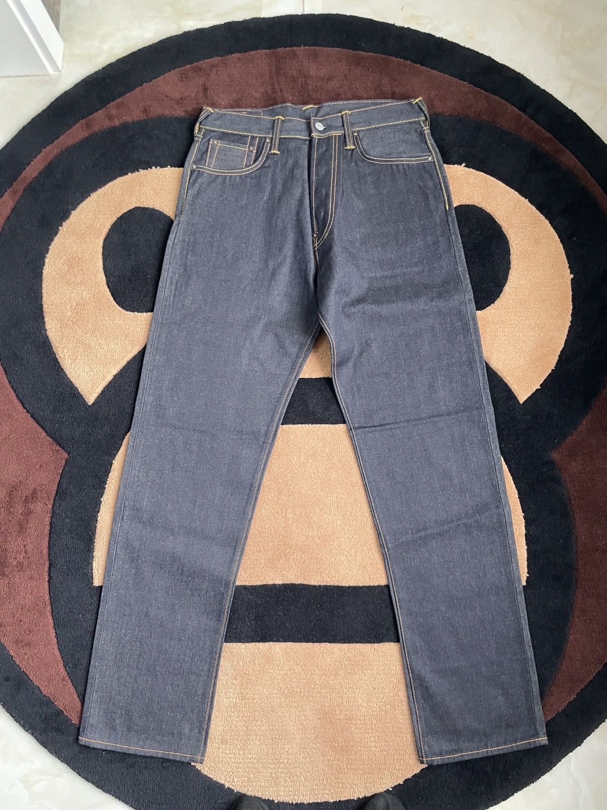 Evisu × Vintage EVISU NEW！red daicock style denim jeans！size：32x34 Size US 32 / EU 48 - 2 Thumbnail