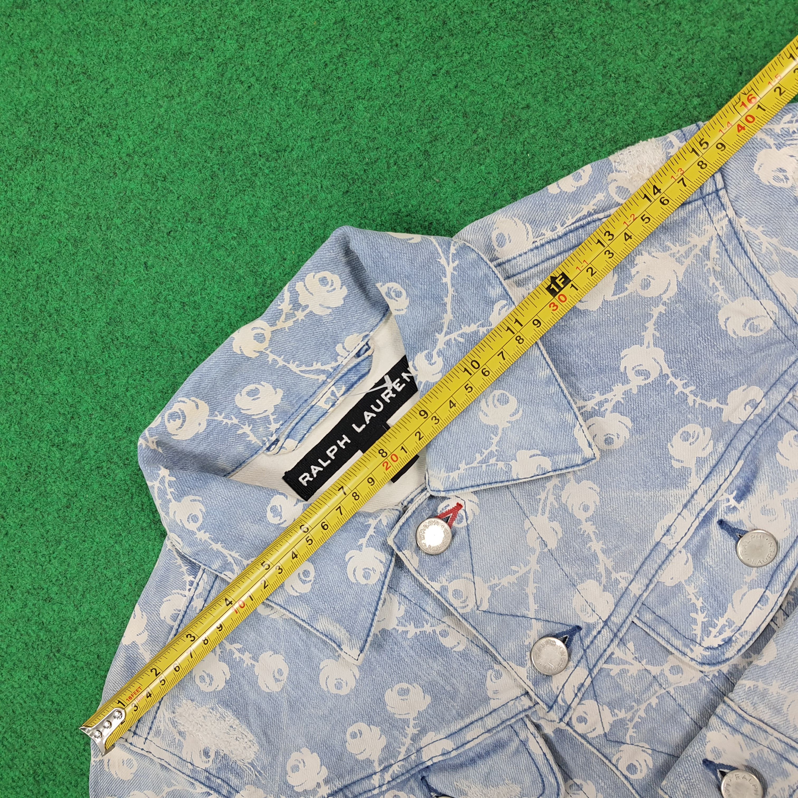 Ralph Lauren Vintage Ralph Lauren Floral Rose Print Denim Jacket C303N14 Size XS / US 0-2 / IT 36-38 - 15 Thumbnail