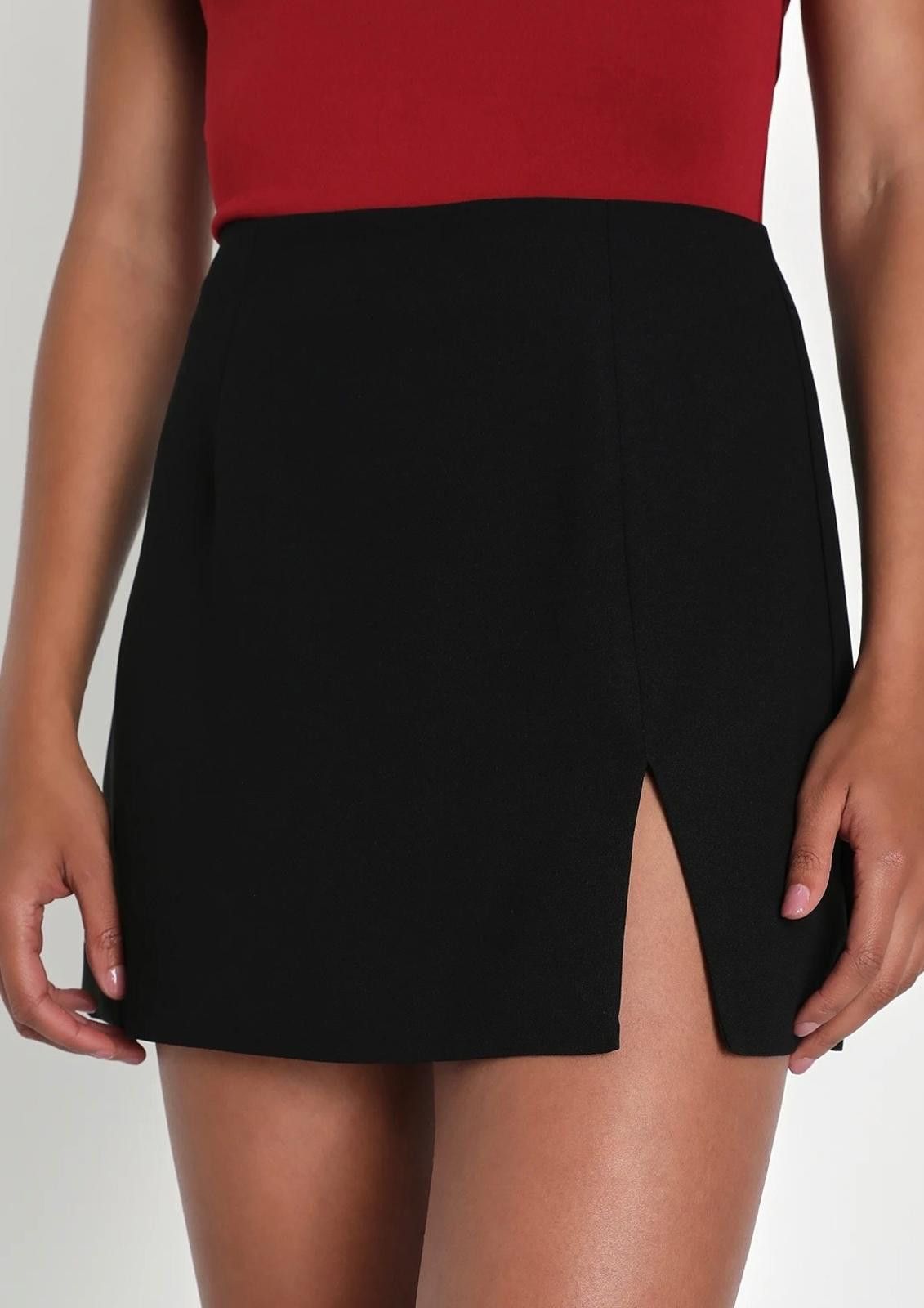 Lulus LULUS High-Rise Skirt in Black (SMALL) Size 28" / US 6 / IT 42 - 1 Thumbnail