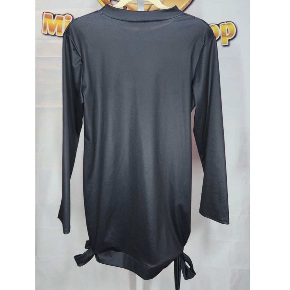 Other Black Long Sleeve Dress with Rainbow Lips Graphic XL Bow Hem Size XL / US 12-14 / IT 48-50 - 2 Thumbnail