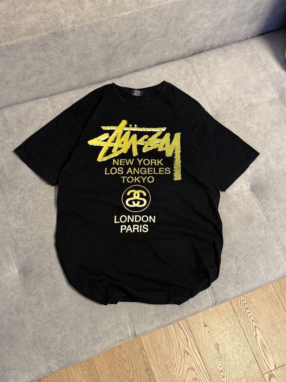 Stussy Vintage Stussy Y2K 3D-logo t-shirt black green size M Size US M / EU 48-50 / 2 - 3 Thumbnail