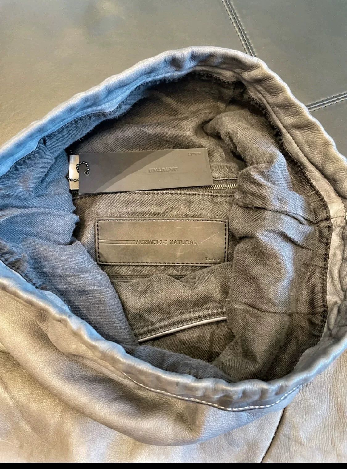 Leon Emanuel Blanck Cowhide Washed Gray Oversized Pocket Bag Size ONE SIZE - 4 Thumbnail