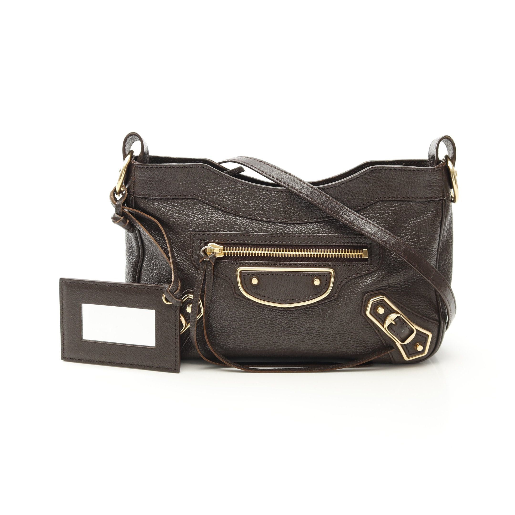 Balenciaga Balenciaga Giant Hip Shoulder Bag Leather Dark Brown Size ONE SIZE - 1 Thumbnail
