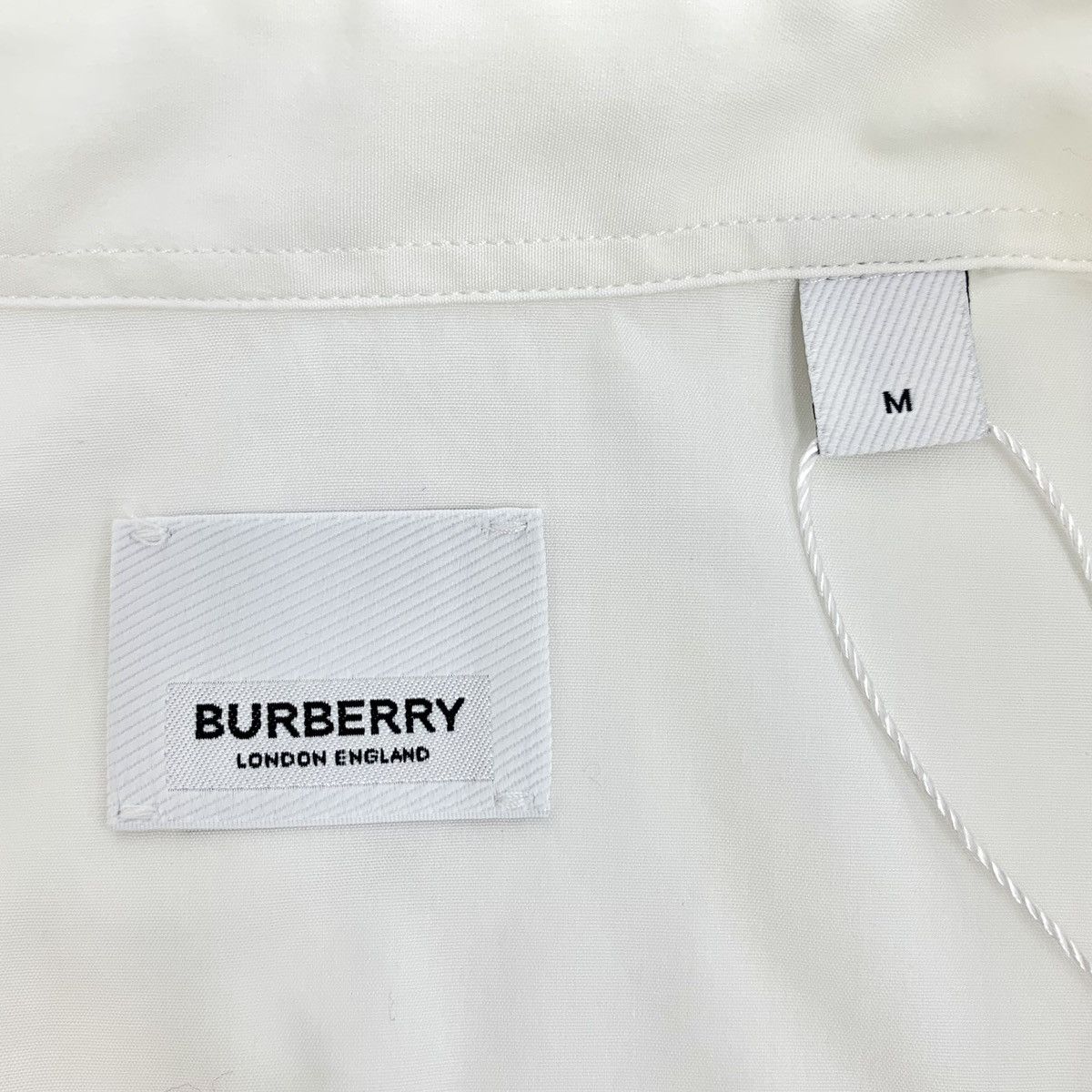 Burberry Burberry White TB Embroidered Cotton Long Sleeve Shirt K26WX Size US M / EU 48-50 / 2 - 5 Thumbnail