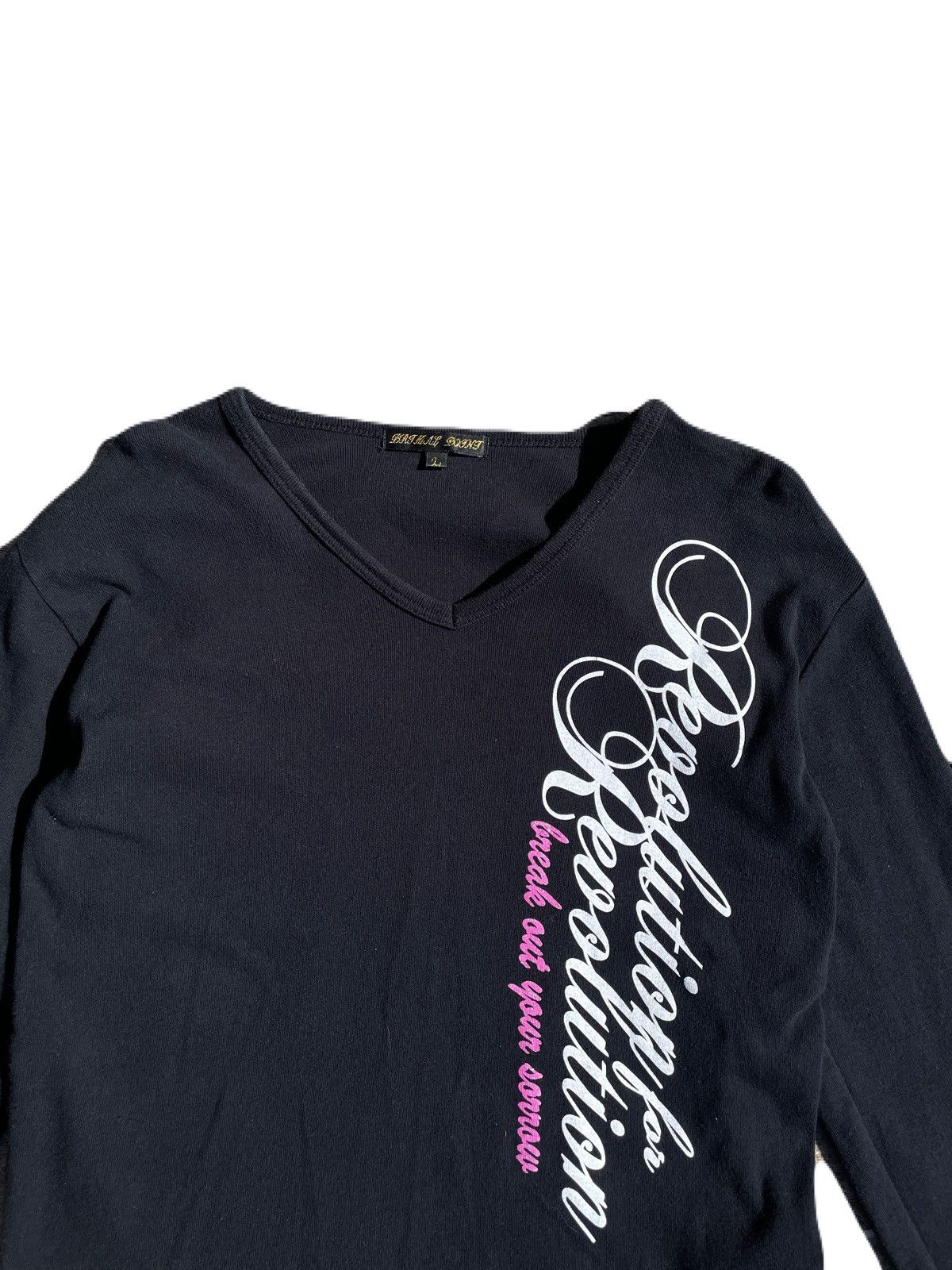 If Six Was Nine 2000s Japanese archive Vkei Poem V-neck Long Sleeve Tee Y2K Size US S / EU 44-46 / 1 - 5 Thumbnail